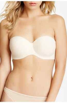 FELINA Nude Bare Hint of Skin Seamless Underwire Strapless CONTOUR Bra 32B 6202 - Image 1 of 4