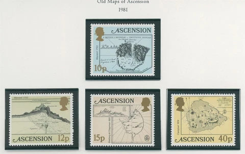 Ascension Scott #290-293 MNH Maxwell's Map of Ascension $$ 396150 Cover