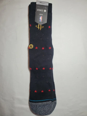Stance NBA Houston Rockets Trophy Crew Sock InfiKnit Men's Size Large 9-13 NWT Cover