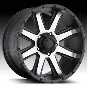 Ultra Wheels 195 Crusher 20x10 Silver and Black Aluminum Wheel Rim 6x139.7/6x5.5 - Picture 1 of 1