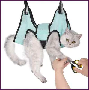 TONG New Pet Cat Grooming Hammock Helper Cat Dog Hammock Dogs Repairing Nails - Picture 1 of 27