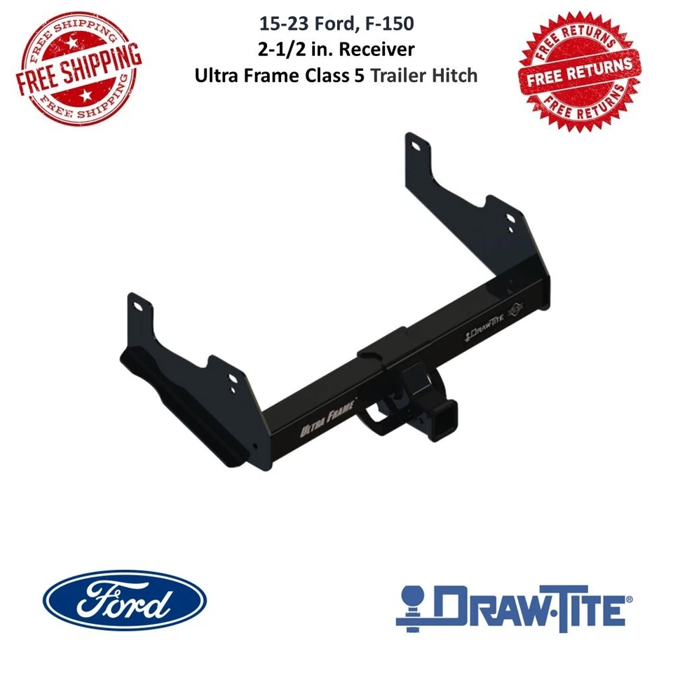 Enganche de remolque Draw-Tite 41954 Ultra Frame clase V, 2" rec. Se adapta a Ford F-150 15-23 Foto 1 de 4