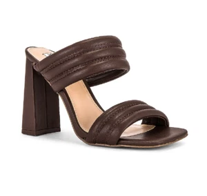 Steve Madden Größe 6 Tahani braune Kunstleder Slipper Pantoletten Sandalen - Bild 1 von 2