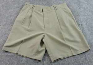 Greg Norman Mens 36x8 Pleated Beige Polyester Golf Shorts - Picture 1 of 9