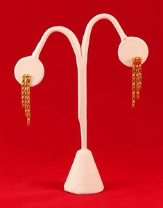 18KT massive Gelbgold Ohrhänger gestempelt 750 4 Gramm massiv Gold 1,5 cm - Bild 1 von 2