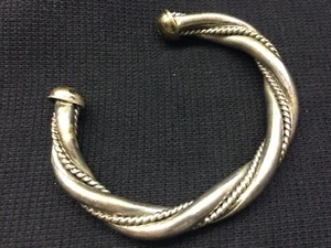 Vintage .925 Sterling Silver Heavy Rope Twist Cuff Bracelet 31g - Picture 1 of 5