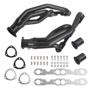 Exhaust Header For 88-97 Chevrolet Chevy/GMC Pickup 5.0L/5.7L V8 Black Stainless - Picture 1 of 1