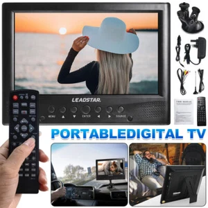 9″ Digital TV 12V Portable TFT HD Television Video Player Rechargeable Motorhome - Picture 1 of 12