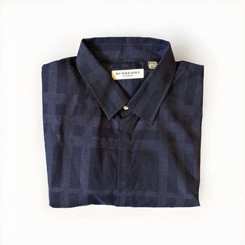 Camicia elegante uomo Burberry XXL nera nuova con etichette design lusso