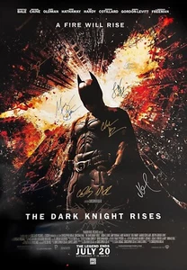 The Dark Knight Rises, Rare Signed Movie Poster, Batman - Picture 1 of 1
