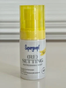 NUEVO Supergoop RE SETTING MIST Protector Solar Amplio Espectro FPS 40 TRAVEL Mini - Imagen 1 de 2