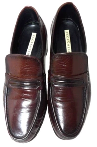 Florsheim Como Loafers Slip-On Dress Shoe Black Cherry (Brown) Size 38 7.5 Mens - Picture 1 of 8