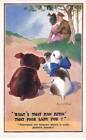 Dog Ag #MK084 Man And Woman That S Tieback Two Pyrenean Shepherd By Illustrator