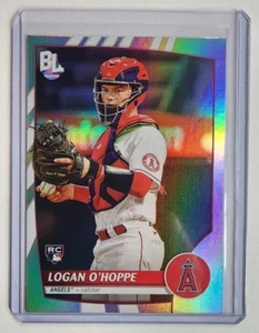 2023 Topps Big League LOGAN O'HOPPE RC Uncommon Rainbow Foil Rookie Card #203 NM - Picture 1 of 7