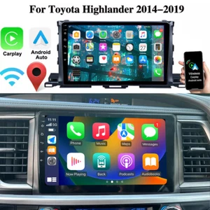 10''For Toyota Highlander 2014-2019 Android 13 Car Stereo Radio GPS Navi CarPlay - Picture 1 of 14