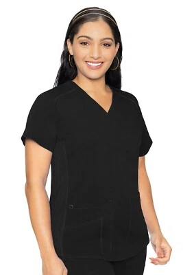 Med Couture Touch Women's V-Neck Shirttail Scrub Top | 7459 - Image 1 of 3