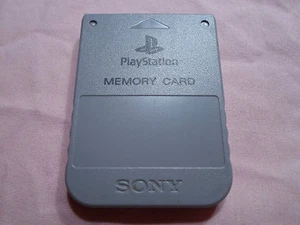 Tested Official Grey Playstation 1 Memory Card US/Japan PS1 **Clear Back Label** - Picture 1 of 5