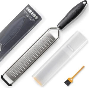 Deiss LUX Fine Grater & Lemon Zester, Parmesan Cheese Grater Handheld - Spices, - Picture 1 of 9