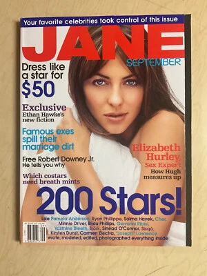 september 2000 JANE magazine Elizabeth Hurley cover Carmen Electra Kirsten Dunst Foto 1 de 4