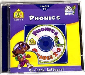 SCHOOL ZONE PHONICS V.5 - GRADES 2 to 3 (WINDOWS/MAC, 2003) CD-ROM, HOME SCHOOL - Picture 1 of 4