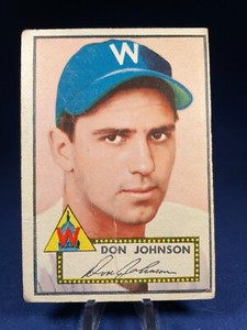 1952 Topps Baseball Card Don Johnson #190 Washington Senators