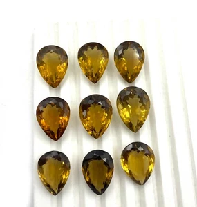 Piedras preciosas sueltas de cuarzo champán natural 115 quilates corte pera 10 piezas 13*18-14*18,50 mm - Imagen 1 de 5