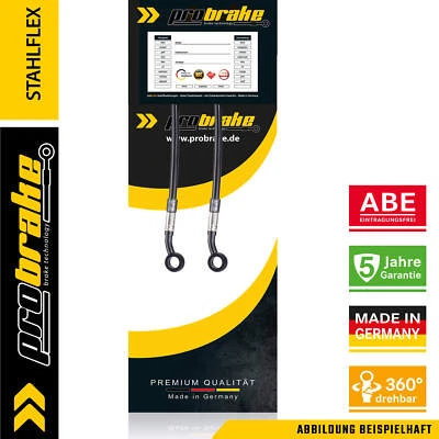 Steel braided brake line black for Harley Seventy two XL1200V front (14-16) ABS - Image 1 of 4