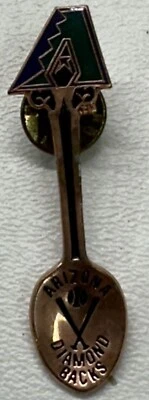 1995 Arizona Diamondbacks Spoon Lapel Pin MLB Gold Color 2 Inches - Image 1 of 4