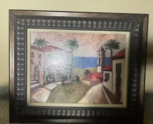 Framed Hawaii Oil Painting Small Palisades by John and Elli Milan 22x18 - Picture 1 of 4