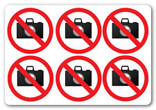 NO PHOTOGRAPHY NO CAMERAS health and safety signs pub shop office 6No 50x50mm