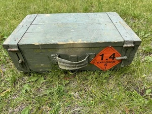Vintage Russian Military Wooden Crate 7.62mm M67 Green Ammunition Box - Picture 1 of 10