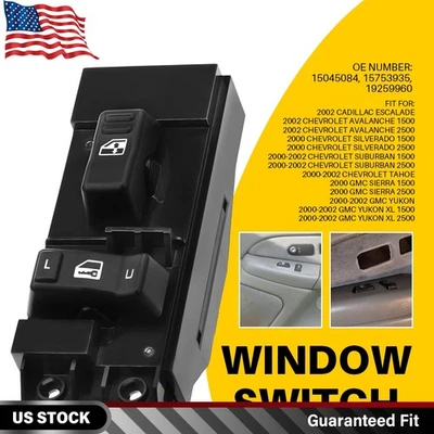 Переключатель правого окна для Chevy Tahoe 2000 Chevy Silverado 1500 2000-2002 годов выпуска - Изображение 1 из 4