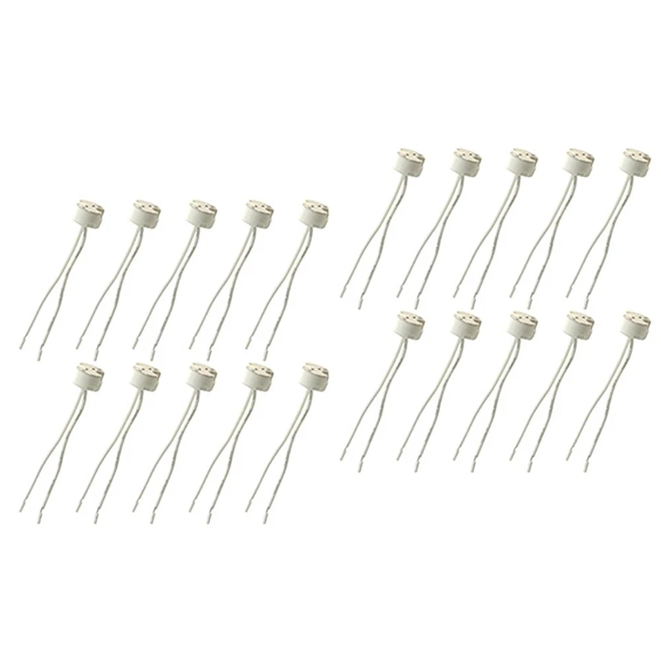 20pcs Glo-shine Mr16 Mr11 or G4 Gu5.3 Socketwire LED Halogen Lamp Ceramic Wire