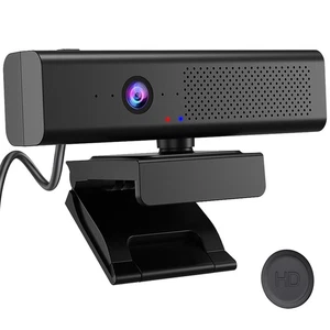 Full 1080P HD 3-in-1 Webcam: Camera and Speaker for Desktop Computer with Bui... - Picture 1 of 9