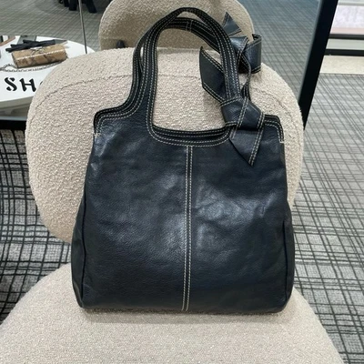 Miu Miu 复古蝴蝶结单肩包 | 黑色咖啡包 MM-250907-1319 — 第 1/4 张图片