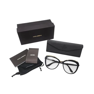 Dolce & Gabbana Retro Black Gold DG 4304 501/8G Italy Cat Eye Frame Only READ - Picture 1 of 16