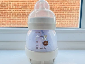 NEW - 130ml MAM Easy Start Anti Colic Self-Sterilising Feeding Bottles + Soother - Picture 1 of 2