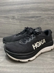 Hoka One One Running Shoes Mens Size 10.5 D Gaviota 5 Black White Comfort - Picture 1 of 17