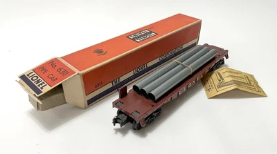 RARE Postwar Lionel 6311 Pipe Car 1955 only C10 MINT NOS - Image 1 of 4