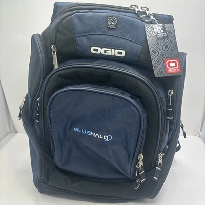 Ogio Mastermind Padded Laptop Backpack Blue Black Company Logo - NEW WITH TAGS - Image 1 of 4