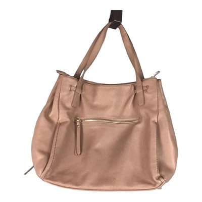 Urban Expressions Taupe Faux Leather Medium Zip Top Tote Purse Handbag Neutral - Image 1 of 4