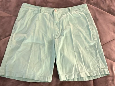 Мужские клубные шорты Vineyard Vines 40 плоские спереди повседневные как новые зеленые хлопок - Изображение 1 из 4