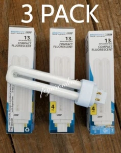 3 PACK FEIT ELECTRIC PLD13E/35 13-Watt COMPACT FLUORESCENT PLD BULB G24Q-1 NEW - Picture 1 of 6