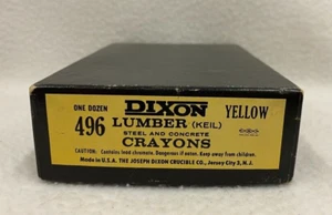 Vintage Dixon 496 Lumber Keil Steel Concrete 12 Crayons Markers 1 Dozen New USA - Picture 1 of 3