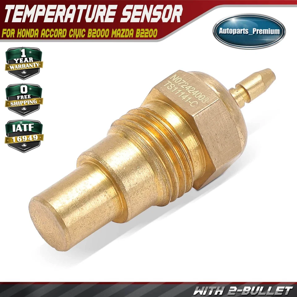 Sensor de temperatura del refrigerante del motor para Honda Accord Civic B2000 Mazda B2200 Ford Foto 1 de 4