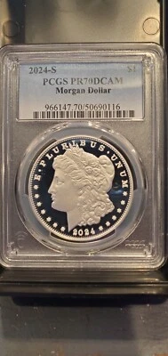 Monster Frost 2024-S PCGS PR70DCAM MORGAN DOLLAR - Image 1 of 2
