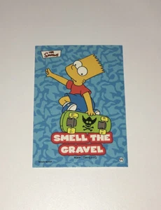 Topps 2002 Simpson Card Sticker #44 Bart Smell The Gravel Card - Picture 1 of 2