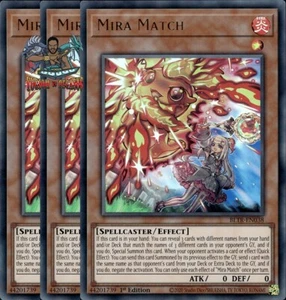 Yugioh! 3x Mira Match BLTR-EN038 ultra raro primera edición casi nuevo - Imagen 1 de 1