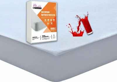 WATERPROOF MATRESS PROTECTOR TERRY TOWEL FITTED SHEET BED COVER DOUBLE KING SIZE - Image 1 of 4