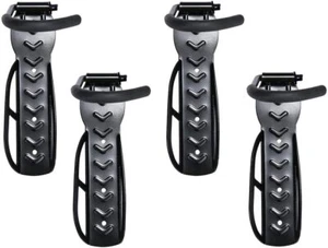 4er Fahrrad Wandhalterung Fahrradhaken Fahrradständer Fahrradhalter Schwarz Neu - Bild 1 von 7